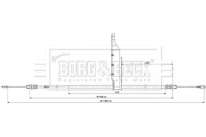 Borg & Beck Ντίζα, Φρένο Ακινητοποίησης - BKB3900