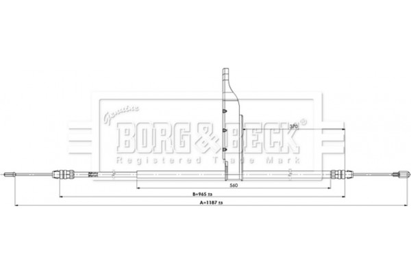 Borg & Beck Ντίζα, Φρένο Ακινητοποίησης - BKB3900