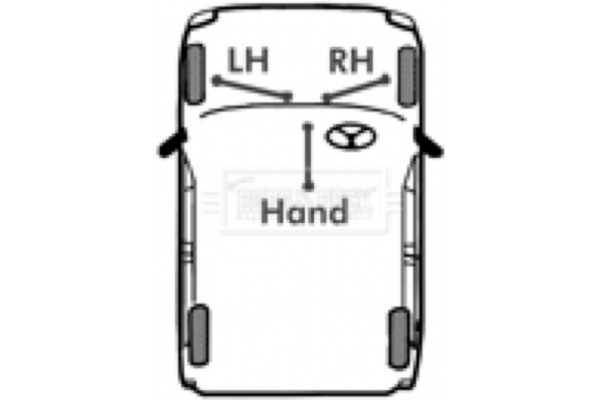 Borg & Beck Ντίζα, Φρένο Ακινητοποίησης - BKB2396