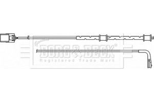 Borg & Beck Προειδοπ. επαφή, Φθορά Υλικού Τριβής Των Φρένων - BWL3181