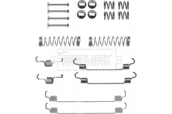 Borg & Beck Σετ βοηθ. εξαρτημάτων, Σιαγόνες Φρένου - BBK6166