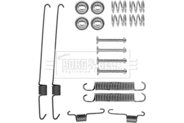 Borg & Beck Σετ βοηθ. εξαρτημάτων, Σιαγόνες Φρένου - BBK6300