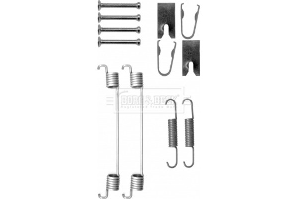 Borg & Beck Σετ βοηθ. εξαρτημάτων, Σιαγόνες Φρένου - BBK6344