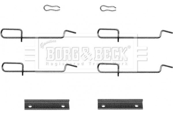 Borg & Beck Σετ βοηθ. εξαρτημάτων, Τακάκια Φρένων - BBK1119