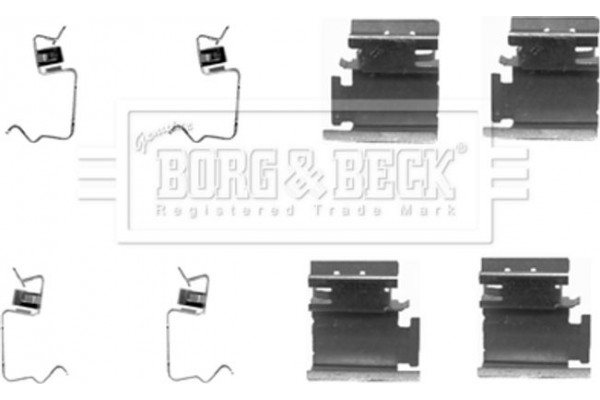 Borg & Beck Σετ βοηθ. εξαρτημάτων, Τακάκια Φρένων - BBK1204