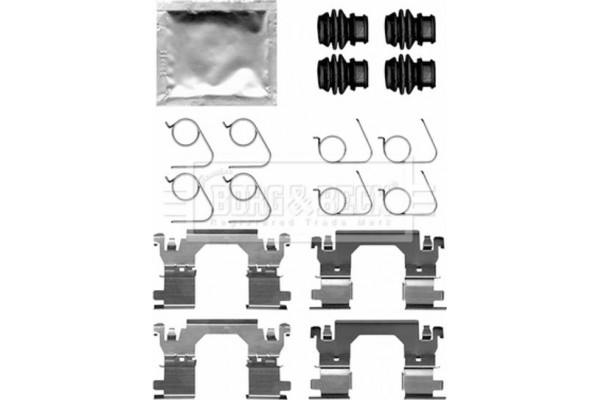 Borg & Beck Σετ βοηθ. εξαρτημάτων, Τακάκια Φρένων - BBK1650