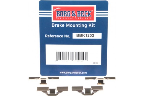 Borg & Beck Σετ βοηθ. εξαρτημάτων, Τακάκια Φρένων - BBK1203