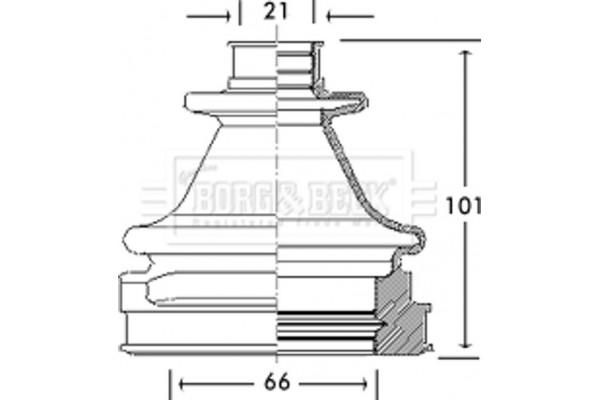 Borg & Beck Σετ φούσκες, Άξονας μετ. κίν. - BCB2769