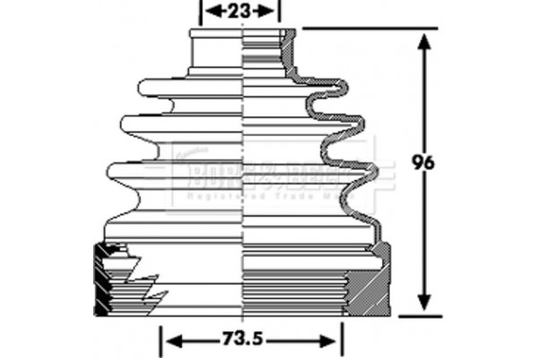 Borg & Beck Σετ φούσκες, Άξονας μετ. κίν. - BCB6222