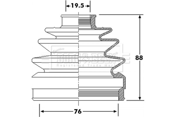Borg & Beck Σετ φούσκες, Άξονας μετ. κίν. - BCB6294