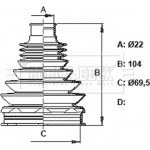 Borg & Beck Σετ φούσκες, Άξονας μετ. κίν. - BCB6370
