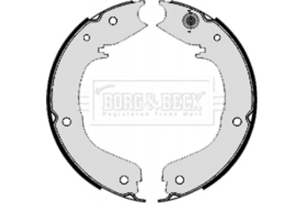 Borg & Beck Σετ Σιαγόνων φρένων, Χειρόφρενο - BBS6423