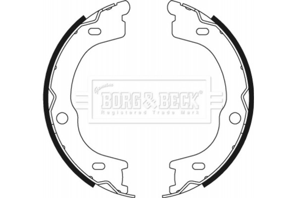 Borg & Beck Σετ Σιαγόνων φρένων, Χειρόφρενο - BBS6499
