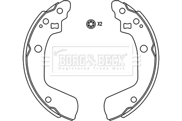 Borg & Beck Σετ Σιαγόνων Φρένων - BBS6509