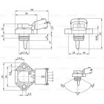 Bosch Aισθητήρας, Πίεση Υπερπλήρωσης - 0 281 002 316