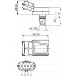 Bosch Aισθητήρας, Πίεση Υπερπλήρωσης - 0 281 002 573