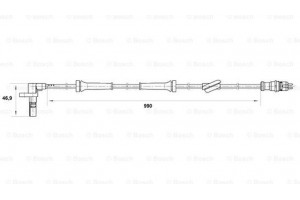 Bosch Αισθητήρας, Στροφές Τροχού - 0 265 007 036