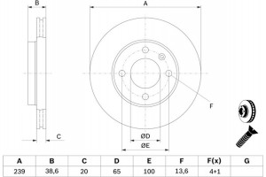 Bosch Δισκόπλακα - 0 986 478 017