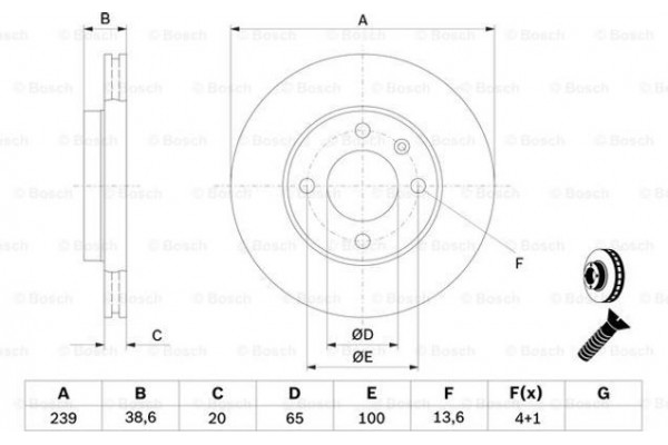 Bosch Δισκόπλακα - 0 986 478 017