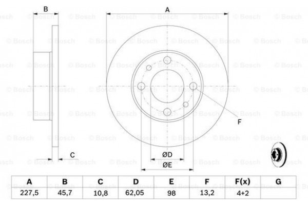 Bosch Δισκόπλακα - 0 986 478 063