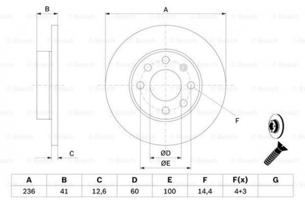 Bosch Δισκόπλακα - 0 986 478 081