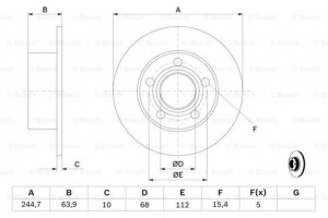 Bosch Δισκόπλακα - 0 986 478 132