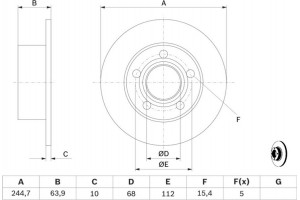 Bosch Δισκόπλακα - 0 986 479 B22