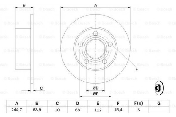 Bosch Δισκόπλακα - 0 986 478 132