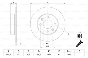Bosch Δισκόπλακα - 0 986 478 273