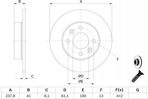 Bosch Δισκόπλακα - 0 986 478 273