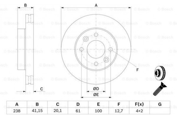 Bosch Δισκόπλακα - 0 986 478 276