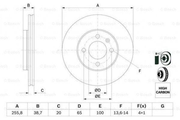 Bosch Δισκόπλακα - 0 986 478 308