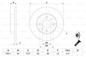 Bosch Δισκόπλακα - 0 986 478 342