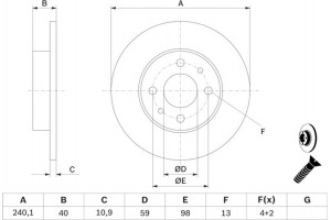 Bosch Δισκόπλακα - 0 986 478 342