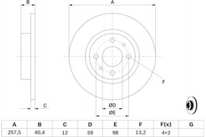 Bosch Δισκόπλακα - 0 986 478 343