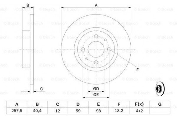 Bosch Δισκόπλακα - 0 986 478 343