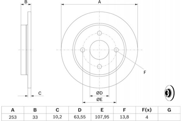 Bosch Δισκόπλακα - 0 986 478 344 Bosch Δισκόπλακα - 0 986 478 344