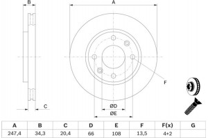 Bosch Δισκόπλακα - 0 986 478 370