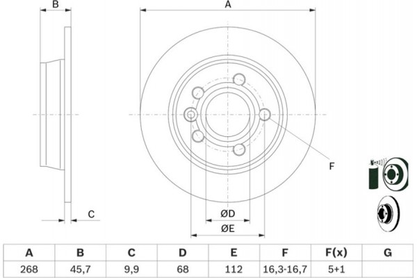Bosch Δισκόπλακα - 0 986 478 421