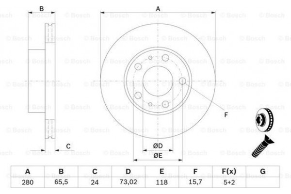 Bosch Δισκόπλακα - 0 986 478 434