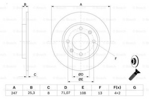 Bosch Δισκόπλακα - 0 986 478 464