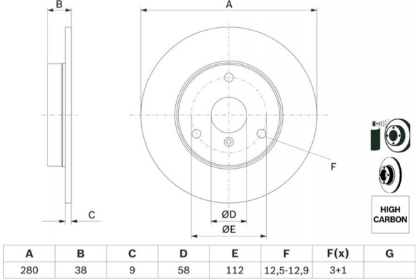 Bosch Δισκόπλακα - 0 986 478 479