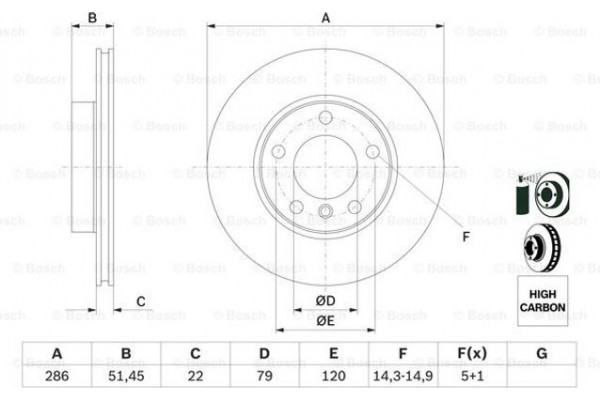 Bosch Δισκόπλακα - 0 986 478 513