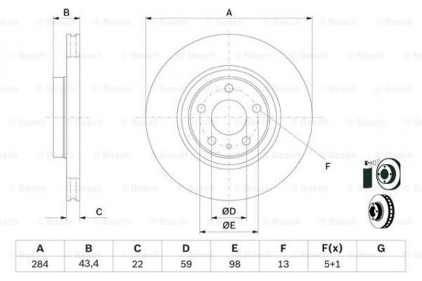 Bosch Δισκόπλακα - 0 986 478 521