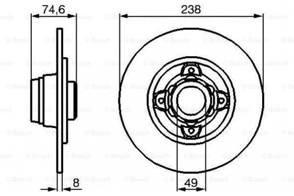 Bosch Δισκόπλακα - 0 986 478 557