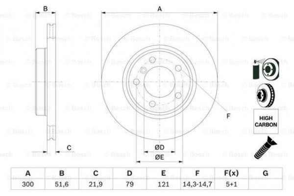 Bosch Δισκόπλακα - 0 986 478 571