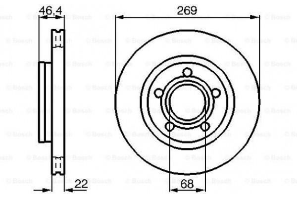 Bosch Δισκόπλακα - 0 986 478 574