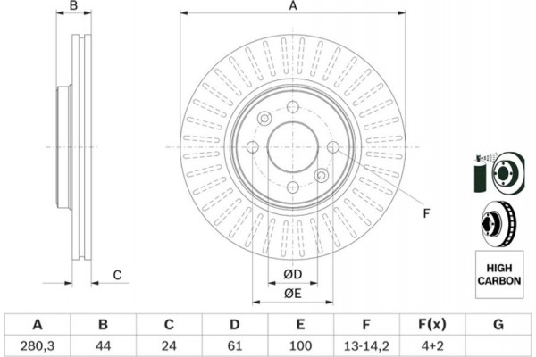 Bosch Δισκόπλακα - 0 986 478 590