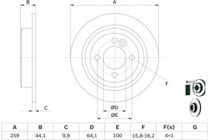 Bosch Δισκόπλακα - 0 986 478 601