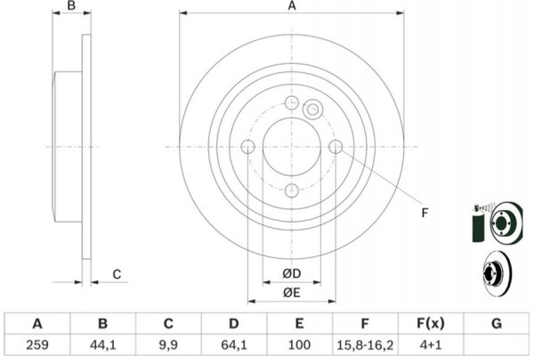 Bosch Δισκόπλακα - 0 986 478 601